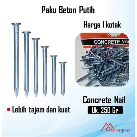 Jual Kotak Paku Beton Putih Cm Cm Cm Cm Cm Galvanis