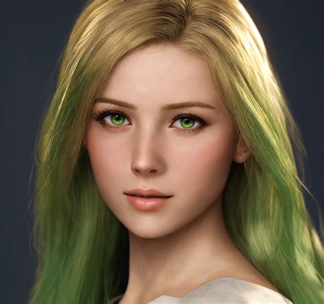 Lexica A Photo Realistic Early Year Old Blonde Haired Green Eyed Female Make Her More Life