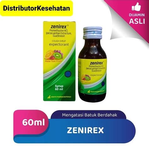 Jual Zenirex Syrup 60 Ml Obat Batuk Berdahak Anak Sirup Botol Cair