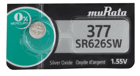 Murata 377ts Sr66 Sr626sw 376377 Silver Oxide Button Cell Batteries