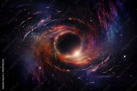 Cosmic Phenomenon Of A Black Hole With Its Immense Gravitational Pull