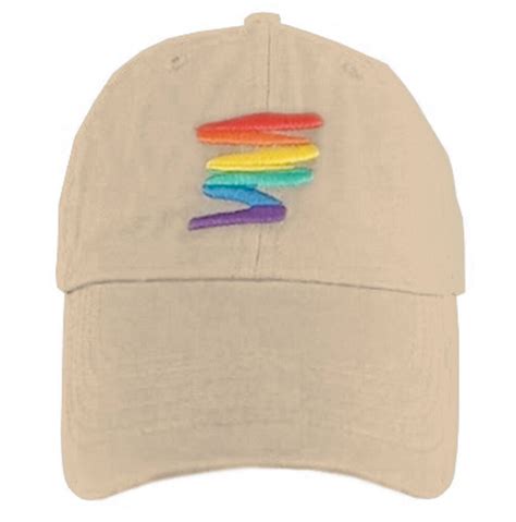 Pride Shack Tan Baseball Hat Rainbow Squiggle LGBT Gay And Lesbian Pride Cap Walmart