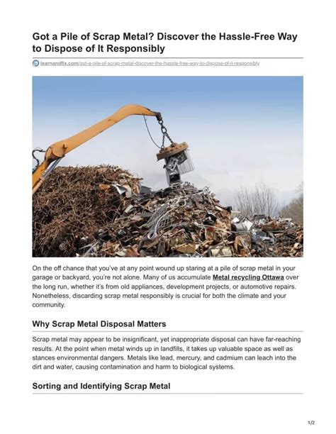 Ppt Got A Pile Of Scrap Metal Discover The Hassle Free Way To Dispose