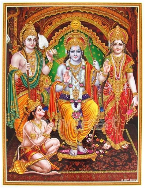 Lord Ramashree Ram Darbarram Laxman Janki Sitaji And Hanuman