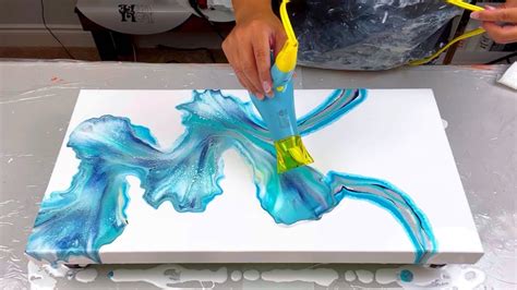 489 PURE ELEGANCE Turquoise Waters Acrylic Pour Painting Fluid