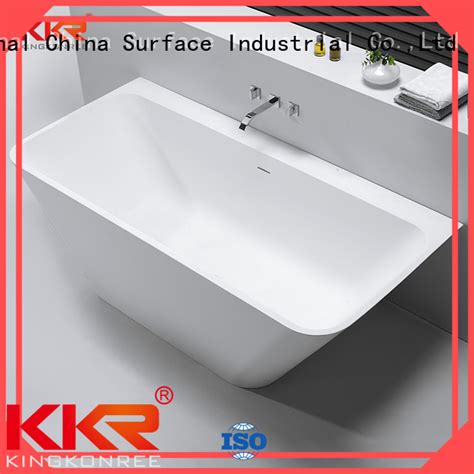 Stone Resin Bath Against Wall Solid Surface Bathtub Kkr B053 Kkr