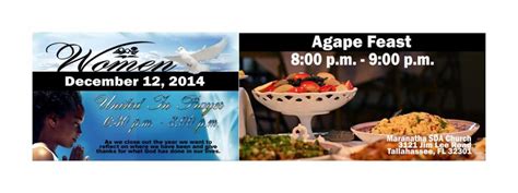 Agape Feast Banner | Maranatha SDA Church