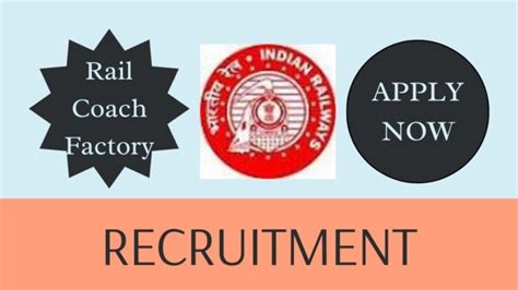 Rail Coach Factory Recruitment Sports Person Posts