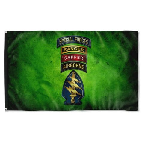 Cayyon Quad Canopy Special Forces Flag 3x5feet Military Banner With 2