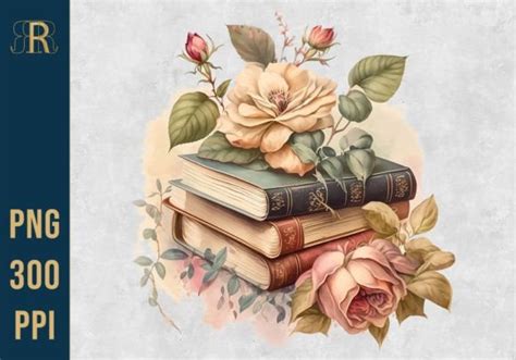 Book Flower Watercolor Sublimation 22 Graphic By Robertswalke Designs