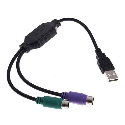 1pc Usb Male To Dual Ps2 Female Cable Adapter Converter Use For Keyboard Mo Sfb Ebay