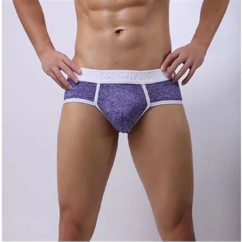 Hot Men Briefs Sexy Underwear Breathable Soft Cotton Man Underpants Brand Cueca Briefs High