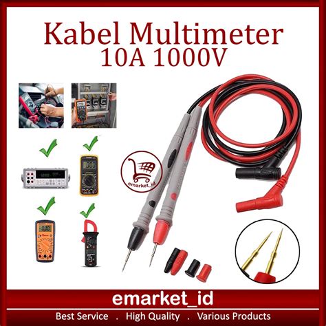 Jual Kabel Multimeter 10A 1000V Probe Tester Multitester Jarum