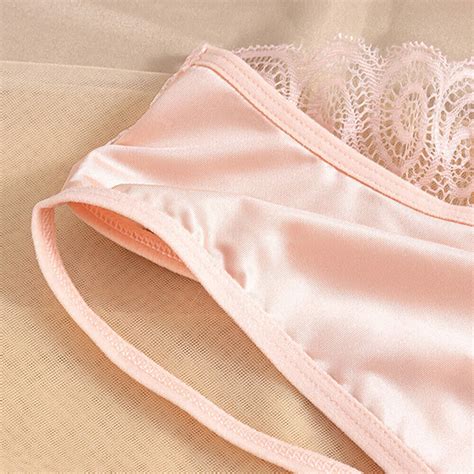 Satin Slip G String Höschen Unterwäsche Tangas Bequem Atmungsaktiv