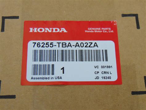 Tba A Za Housing Set L Nh Flat Black Honda