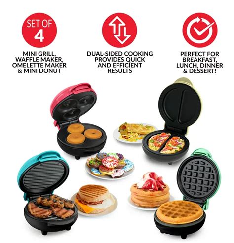 Mymini Deluxe Value Box Set For Waffle Maker Griddle Donut