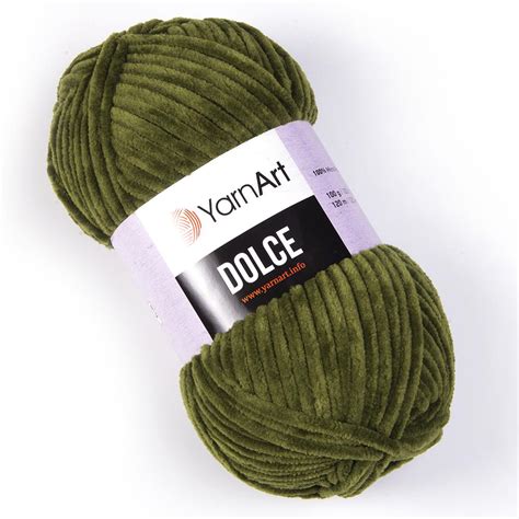 ᐉ Пряжа велюровая YarnArt Dolce 772 Хаки (2391) • Купить в Киеве ...