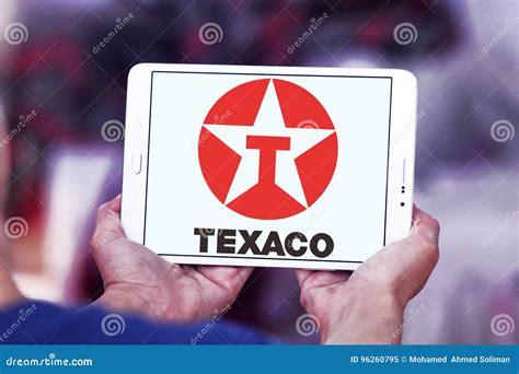 Texaco oil company logo editorial image. Image of mobile - 96260795