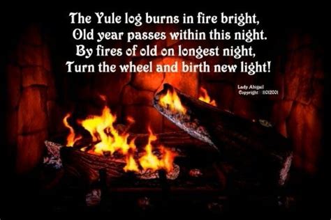 Yule Log Prayer Winter Solstice Pagan Yule Yule