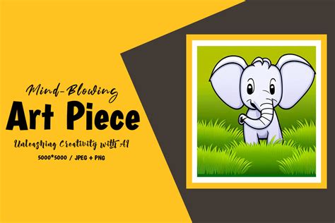 Baby Elephant Oil Painting Art Graphic by Design BLOOM · Creative Fabrica