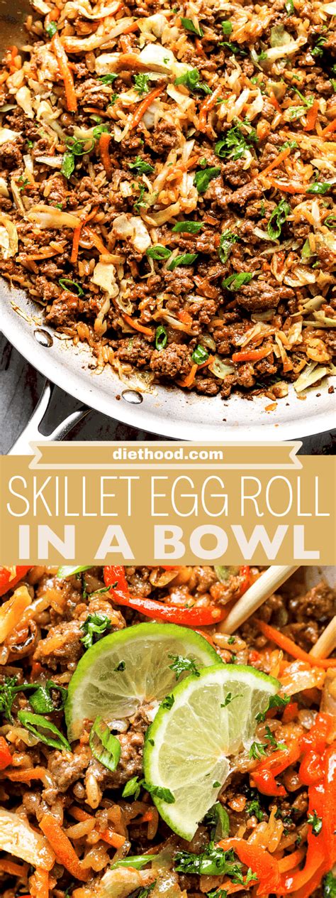 Quick And Easy Skillet Egg Roll In A Bowl Diethood