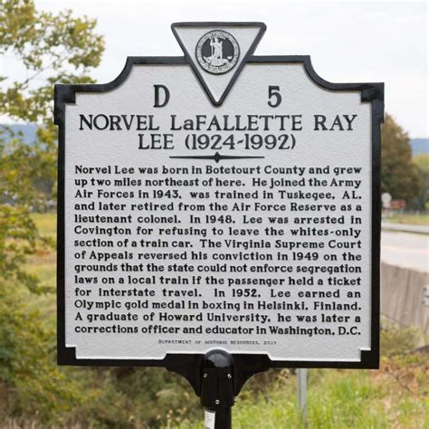 Norvel Lafallette Ray Lee Historical Marker Encyclopedia Virginia