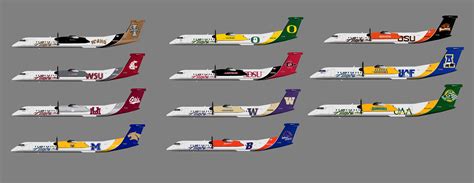 X Plane 11 Q400 Oregon Ducks Alaska Horizon Livery Aircraft Skins