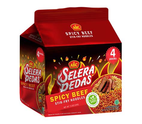 ABC SPICY BEEF STIR-FRY NOODLES MULTI-PACK SACKS - ABC Noodles