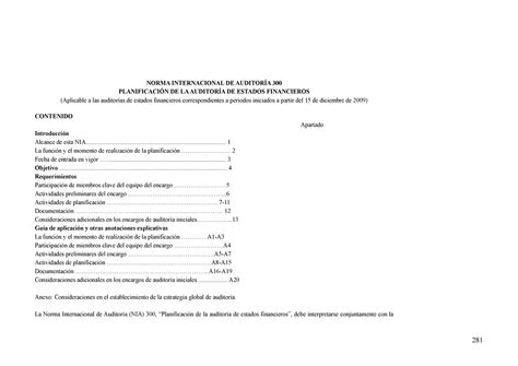 14 Nia 300 Resumen Auditoria 2 Tema 1 Norma Internacional De