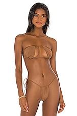 Riot Swim Bixi Bikini Top In Brown Sugar Revolve