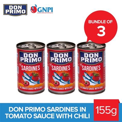 Don Primo Sardines In Tomato Sauce With Chili Bundle Of G Shopee