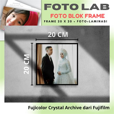 Jual Cetak Foto Lab Bingkai Frame Blok Paket 4pcs Ukuran 20 X 20