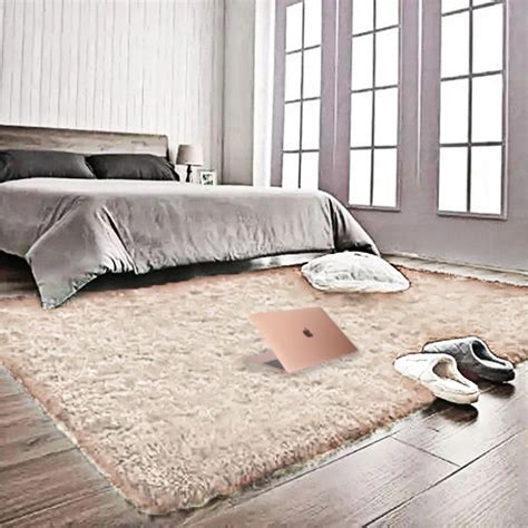 Tapete Sala Quarto Peludo Felpudo Fofinho X Cm Nude Casen Leroy Merlin