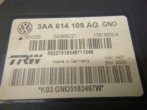 Volkswagen Passat Abs Pumpe Und Kontrolle Einheit Aa Ag Ebay