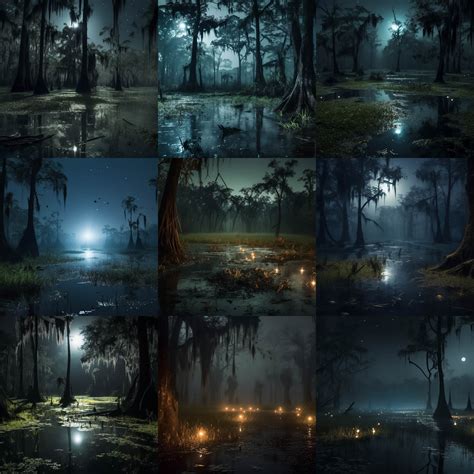 Night Swamp Digital Background Bundle – Meg Bitton Productions