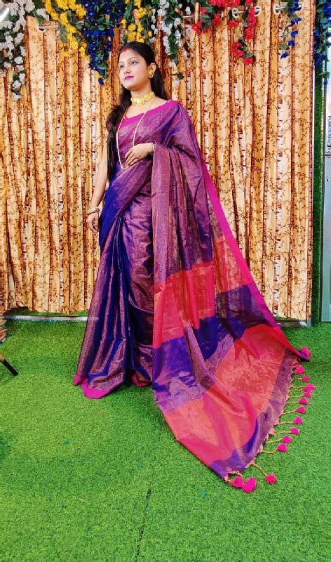 Purple Tissue Silk Sarees Age Group Adults At Best Price In Kolkata