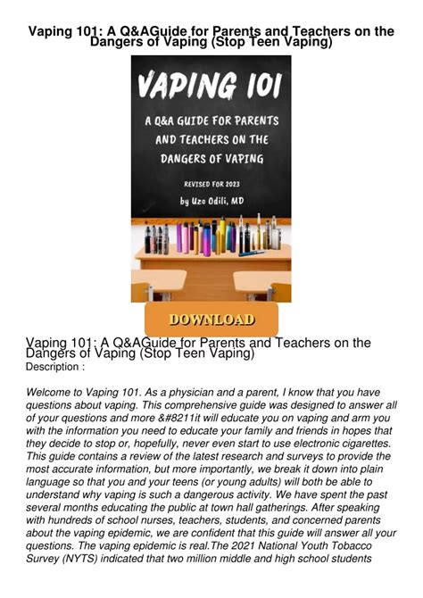 Ppt Pdf⚡read Online Vaping 101 A Qanda Guide For Parents And