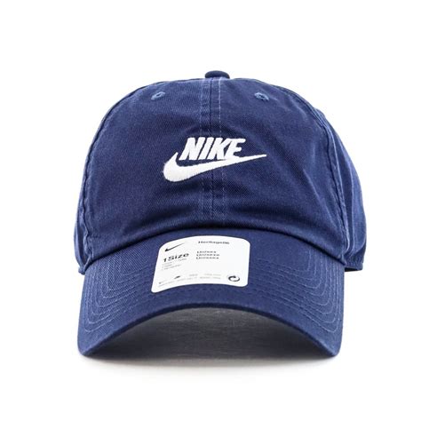 Nike Sportswear H86 Futura Washed Cap 913011 413 Dunkelblau Weiss