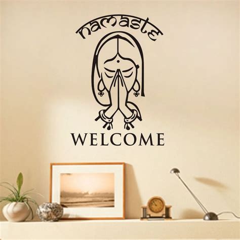 Welcome Namaste Wall Decals Vinyl Art Wall Stickers Home Decor Living