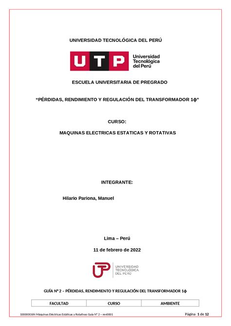 Laboratorio De Maquinas Electricas Estaticas Y Rotativas Diapositivas