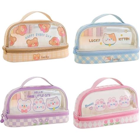 Trousse Kawaii Jolie Trousse Esth Tique Pour Filles Grande Trousse