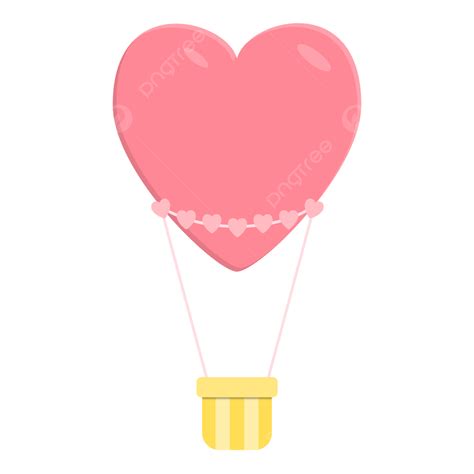 Hot Air Balloons Png Image Heart Hot Air Balloon Romantic Valentine Heart Png Image For Free