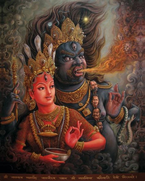 Kaumari Chanda Bhairava Hindu Deity Art