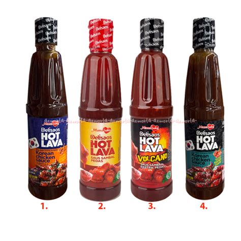 Mamasuka Delisaos Ml Hot Lava Volcano Saus Sambal Extra Pedas Hot Lava Original Honey