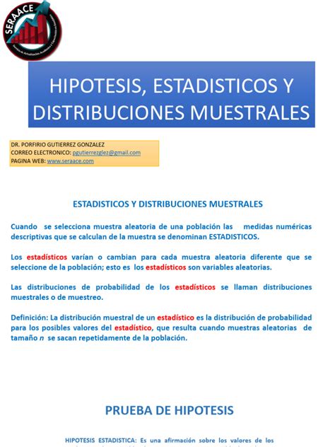 Diapositivas De Distribuciones De Muestreo Pdf Muestreo Estadísticas Estadística