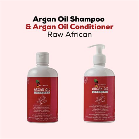 Shop Raw Africans Argan Oil Shampoo And Conditioner 500ml Zynah