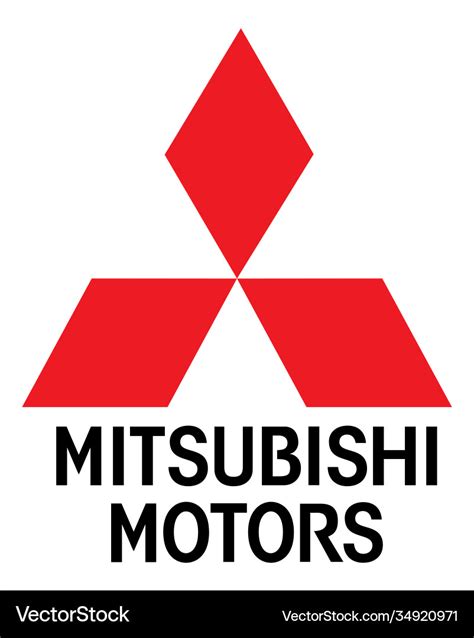 Mitsubishi logo image Royalty Free Vector Image