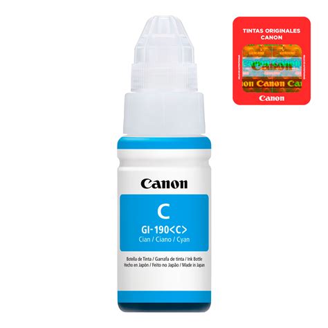 Botella De Tinta Canon Cian GI 190 C 70ml PcService