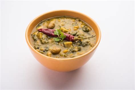 Dal Palak Or Lentil Spinach Curry Popular Indian Main Course Healthy