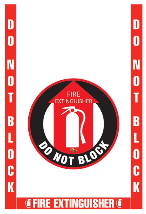 Do Not Block Fire Extinguisher Floor Marking Kit